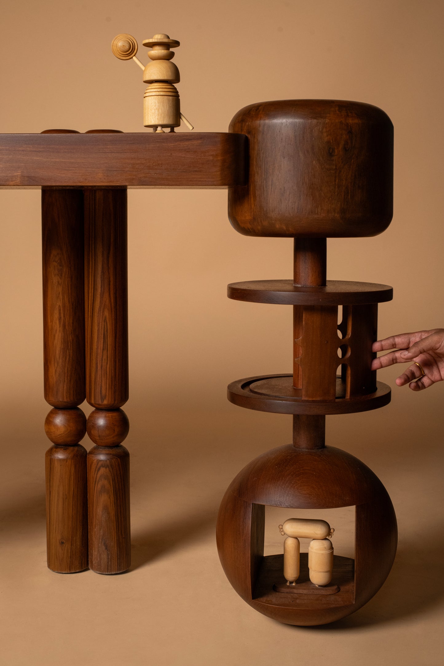 Dash & Dot Console Teak Wood