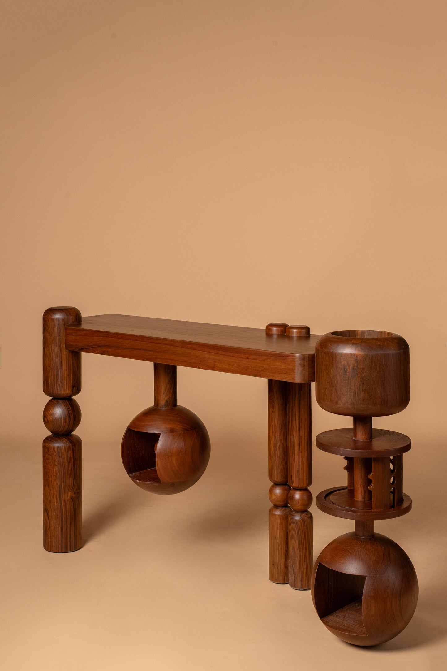 Dash & Dot Console Teak Wood