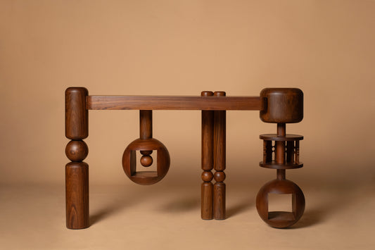 Dash & Dot Console Teak Wood