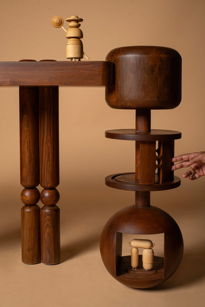 Dash & Dot Console Teak Wood